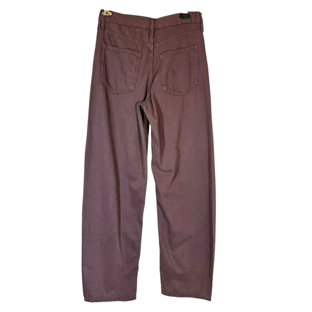 NWT Gap High Rise Crossover Barrel Jeans Size 26 Dark Brown Boho Hippie 90s